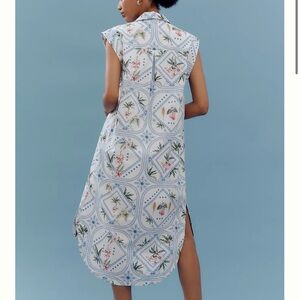 Anthropologie The Lillian Button-Front Midi Dress by Maeve NWT